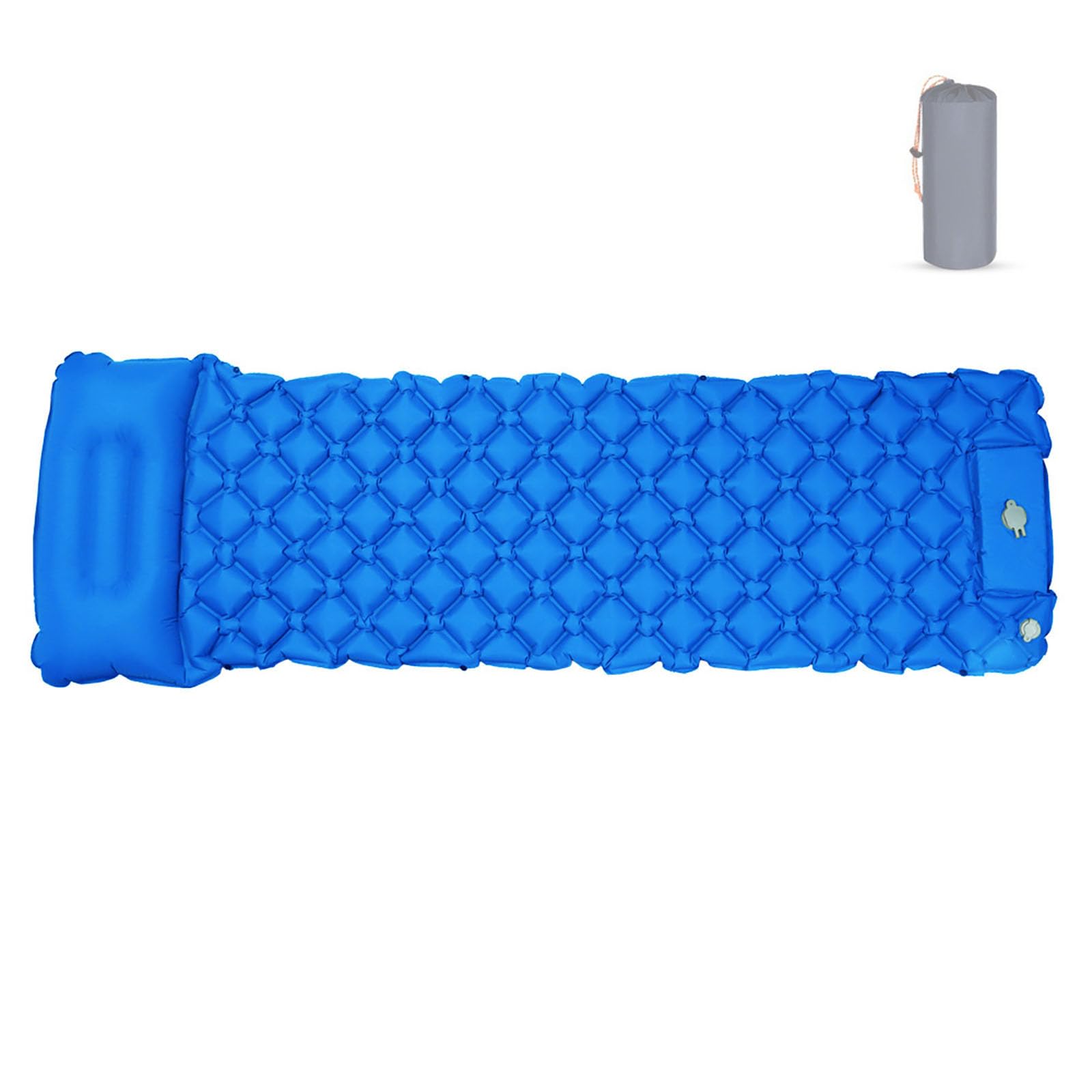 Colchoneta De Camping Autoinflable Individual con Bomba De Pie Incorporada, Compacta Y Portátil, Ideal para Senderismo, Mochilismo Y Ciclismo