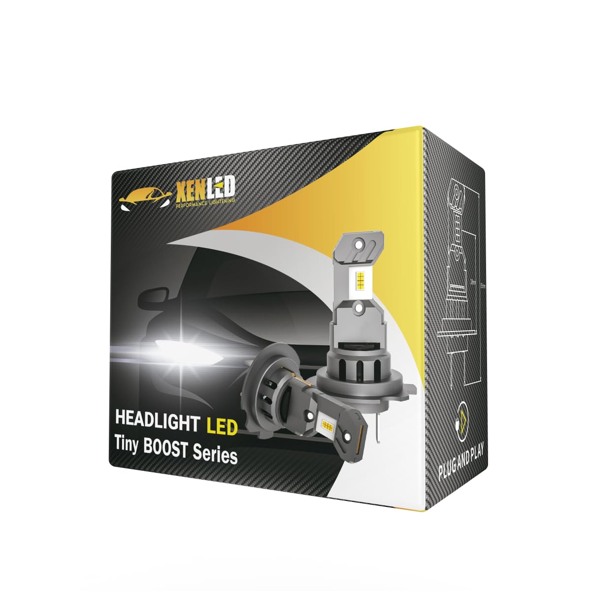 Bombillas LED H7 6000 K 3500 lms 30 W Canbus, lote de 2, para coche, motocicleta, Plug&Play – Potente – Silenciador – DC12 V – Reemplazo Halógeno