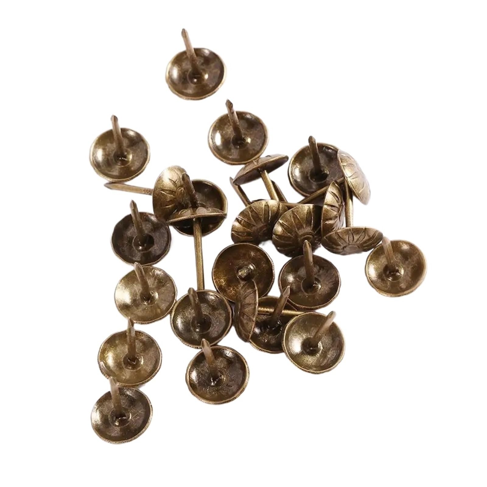 Yangshe Bronze 200Pcs 11X16mm Vintage Upholstery Nails Decorative Tacks For Furniture Diy