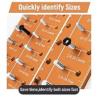 Vista 2 de Comprobador de roscas de tuerca y perno, calibre de rosca, calibre de identificación de pernos y tuercas, identibolt de 14 pulgadas y 14 métricas