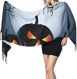 KENDIA Halloween con zucche Morbido scialle Sciarpa Cashmere Sciarpa invernale calda Avvolge Scialli di pashmina