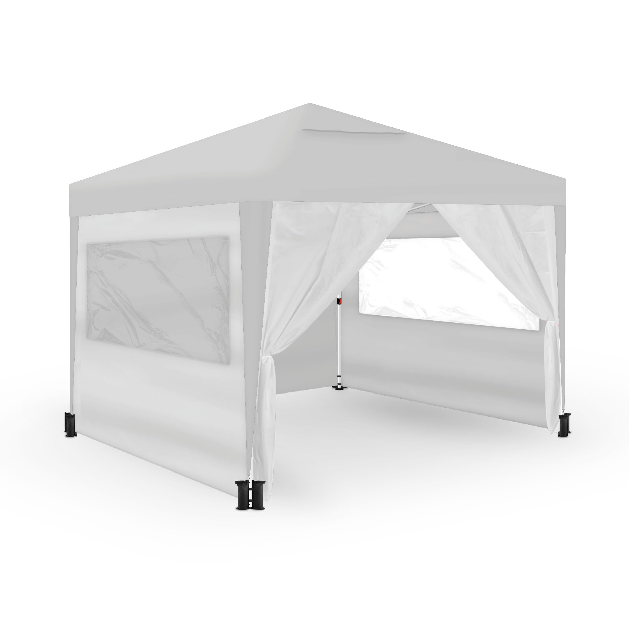 Wasabi - Tonnelle Pliable 3 x 3 m - 4 parois latérales - 4 Sacs de Sable, piquets et Cordes de Fixation - Sac de Transport - Pergola en Nylon - Tonnelle pour Jardin extérieur, Camping, fêtes