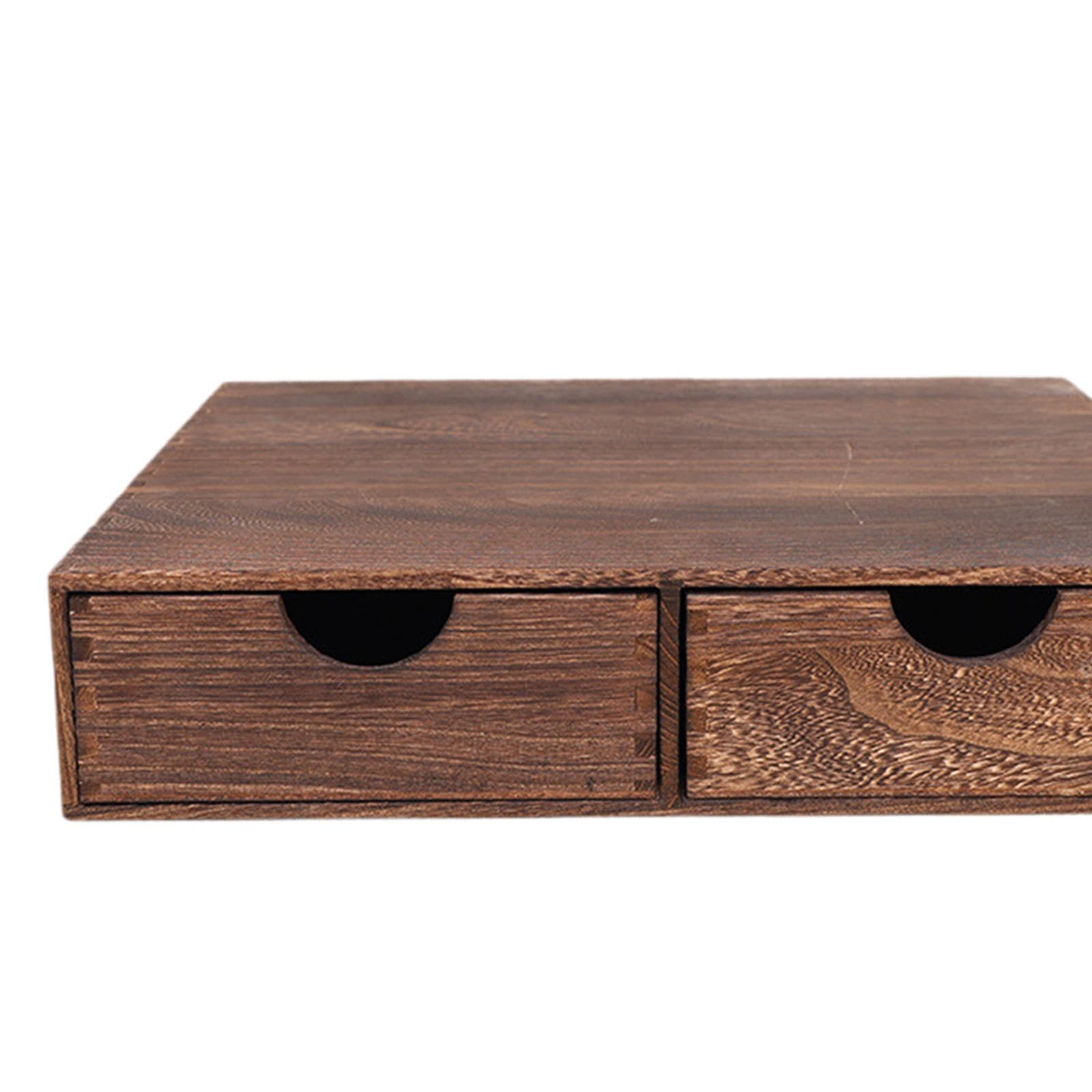 Organizer in Legno per Cialde di caffè con Due Scomparti, Ideale per Uso Domestico, Marrone