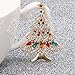 SCASTOE Vintage Colored Christmas Tree Rhinestone Brooch Pin Wedding Party Jewelry