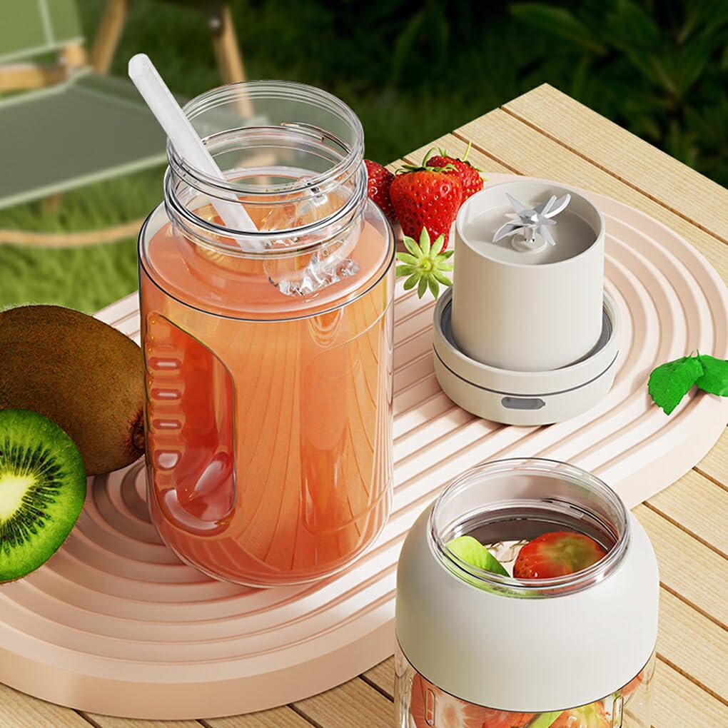 Frullatore portatile con ricarica USB per spremere comodamente ovunque Frullatore a tazza per frullati per frullati da cucina, bianco