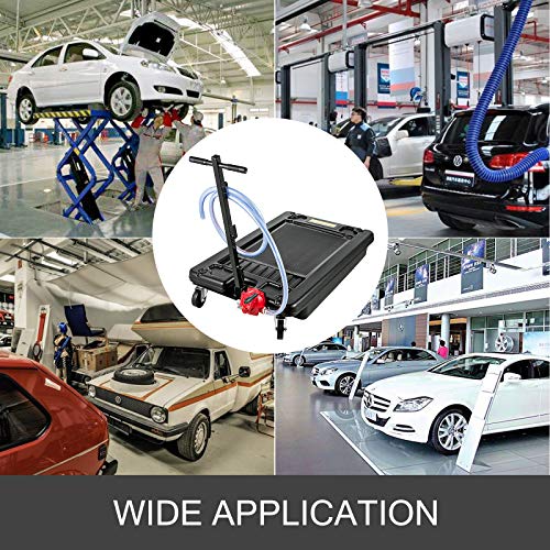 Bestauto-Portable-Oil-Drain-Pan-with-Pump-64L-Oil-Drain-Pan-17-Gallon-Low-Profile-Oil-Drain-Pan-with-8-Hose-for-SUV-Car-and-Trucks