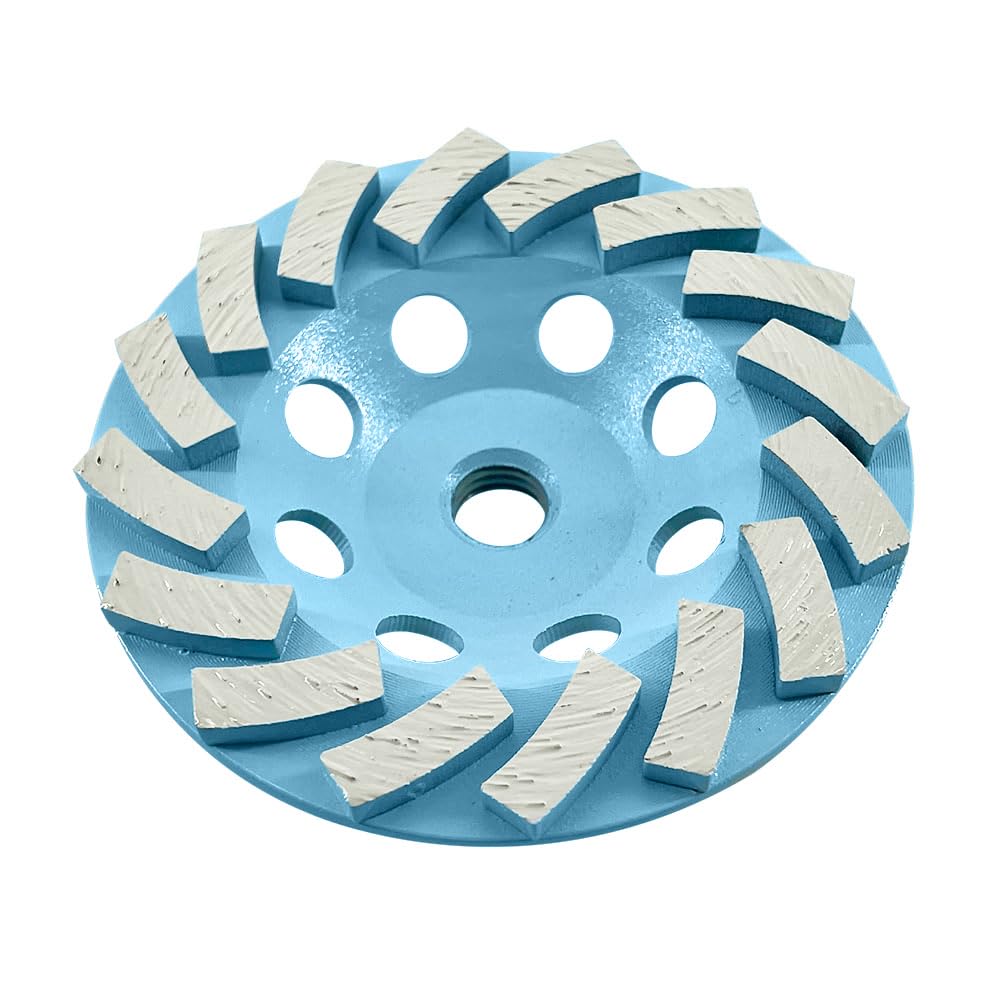 4.5" Diamond Grinding Wheels for Concrete or Masonry, 16 Turbo Segments, 30/40 Grit, Medium Bond, 5/8"-11 Arbor