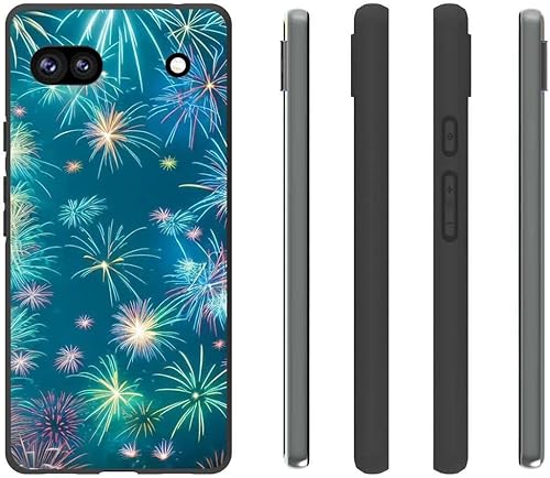 Miniatura 2 de Funda compatible con Google Pixel 6A, diseño abstracto de fuegos artificiales para Google Case para hombres y mujeres, funda de silicona suave a