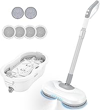 Redkey M1 Balai électrique sans Fil, Auto-nettoyant, réservoir d'eau de 250 ML, LED,capacité de la Batterie de 2200 mAh, pulvérisation d'eau en Un clic, séparation de l'eau Douce et usée