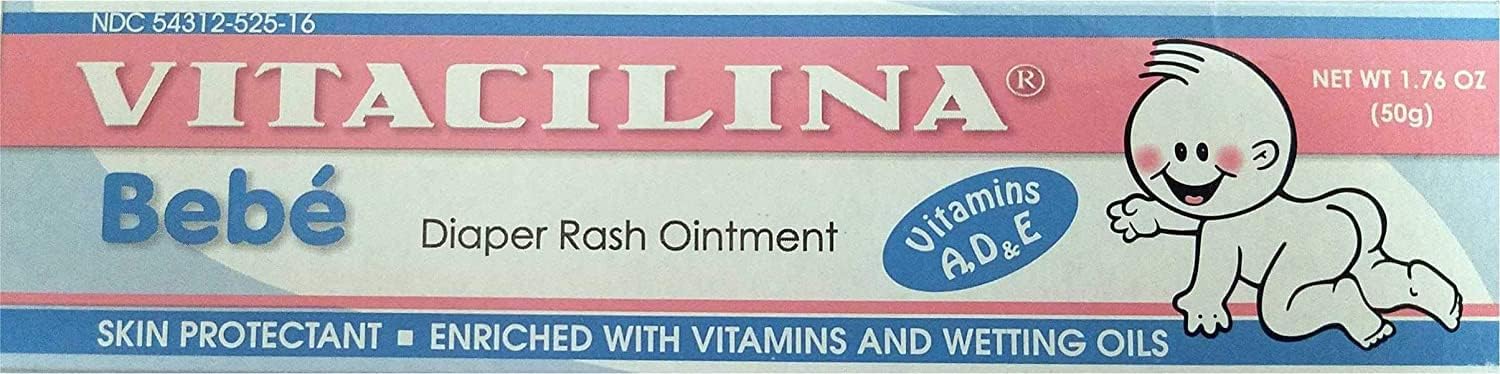 Vitacilina Bebe Diaper Rash Ointment 1.76 oz. (Quantity of 6)