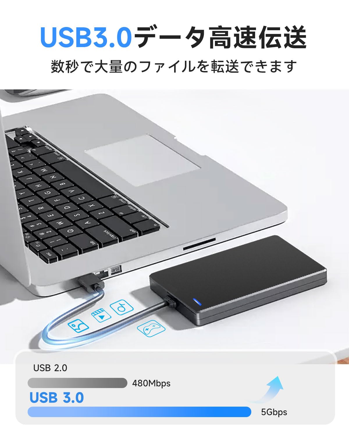 Amazon | 外付けHDD 外付けハードディスク 500GB テレビ録画 超高速