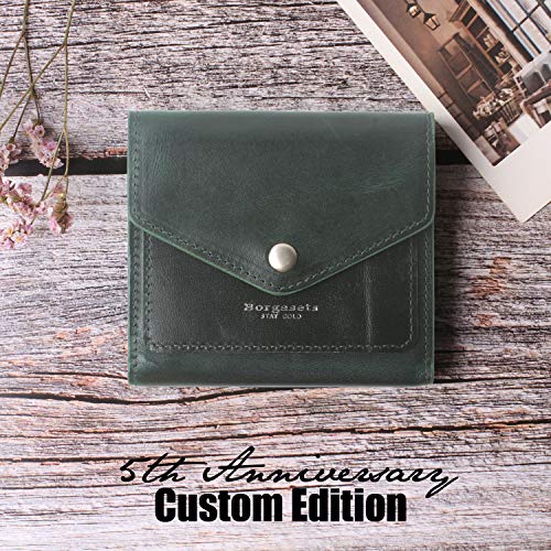 Small Leather Pocket Wallet for Women Bifold Zip Coin Purse RFID Blocking Women's Credit Card Holder Dark Turquoise