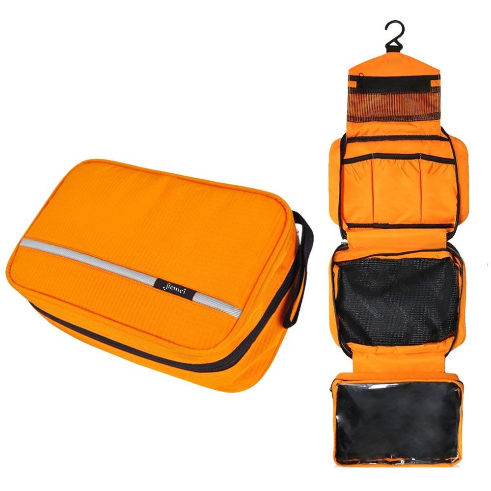 jiemei Hanging Toiletry Bag Waterproof, Travel Wash Bag for Men & Women with 4 Compartments, Foldable Compact Size, Super Durable Fabric — view 2