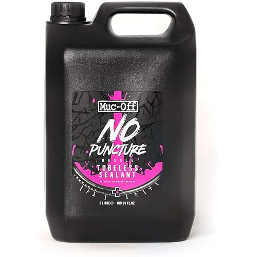 Muc-Off No Puncture Hassle Tubeless Sealant, 5 Liter - Tubeless Tire Sealant for Bicycle Puncture Repair - Bike Tire Sealant for MTB/Road/Gravel Bikes