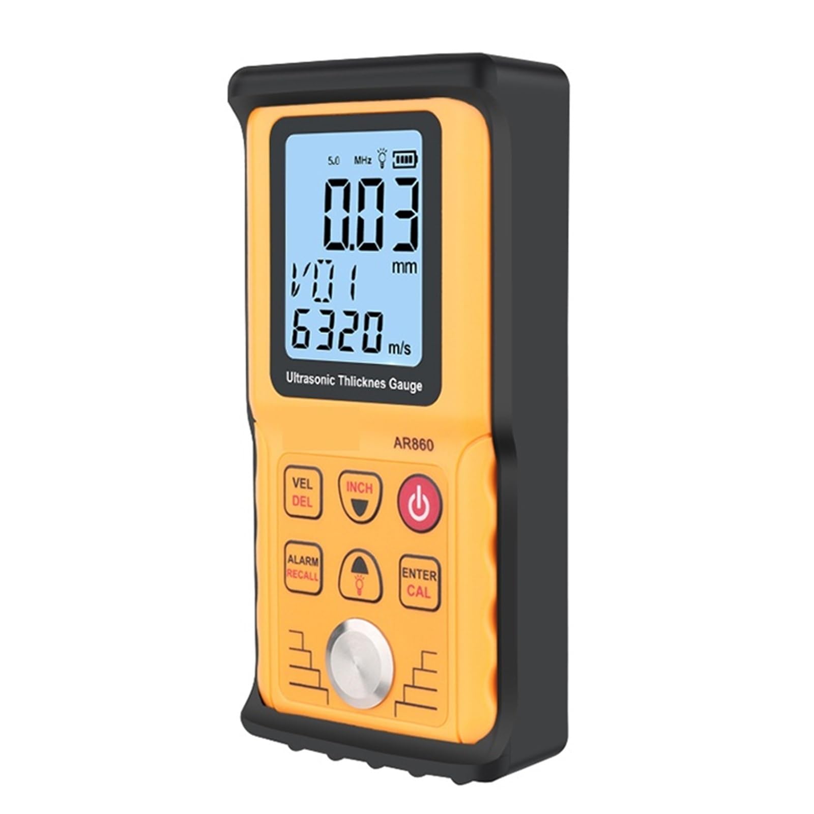 Jauge d'épaisseur à ultrasons, Jauge d'épaisseur à ultrasons, tôle numérique 300mm (acier), compteur de vitesse du son