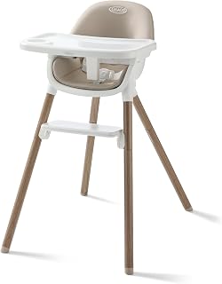 Graco Ready2Dine DLX 4-in-1 Highchair: Portable Foldable Baby Highchair to Big Kid Chair, Linden Finish