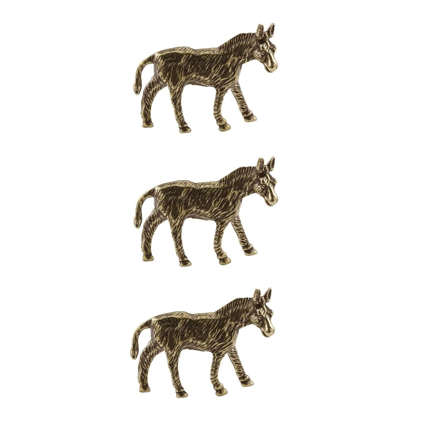 Sculptures d'âne en laiton massif objets de collection en cuivre patiné
