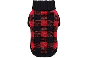Red Tartan Plaid Dog Sweater