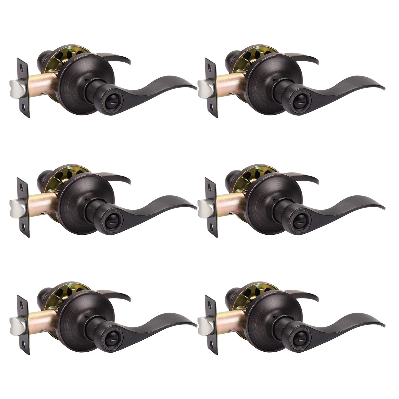 KNOBWELL Rubbed Bronze Door Handles - Modern Style -25 KNOBWELL Rubbed Bronze Door Handles - Modern Style -25