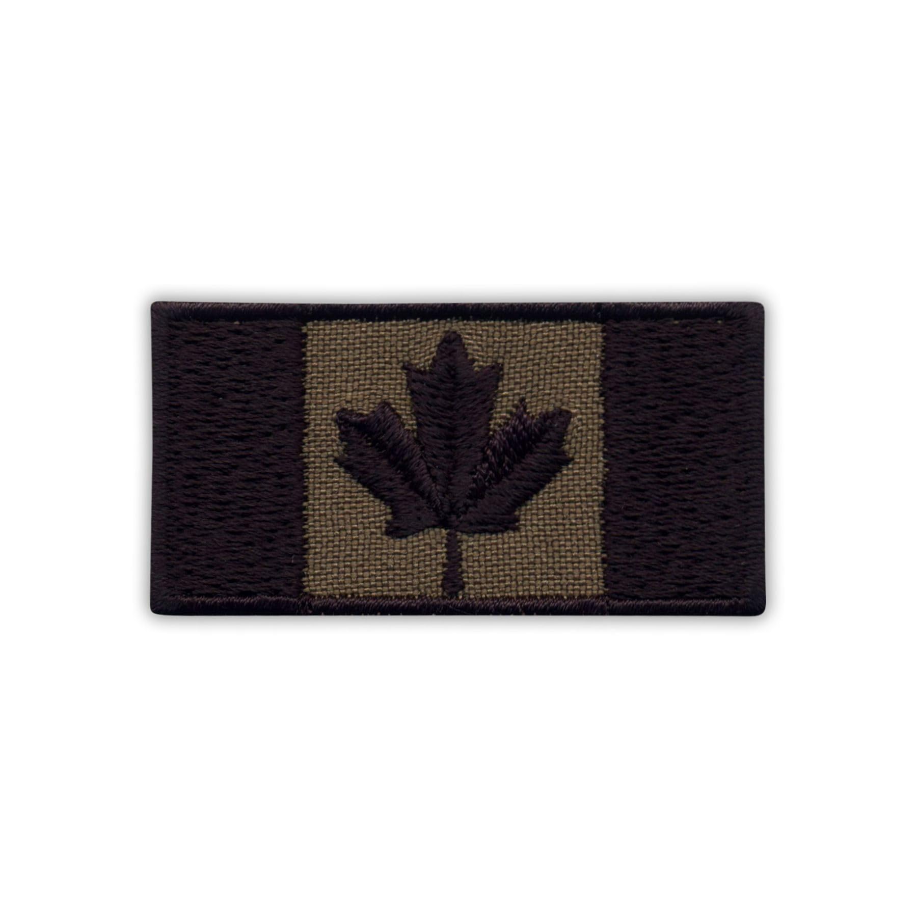 Patchion Flag of Canada - 2" - Subdued - Self-Adhesive Backing - Embroidered Patch/Badge/Emblem
