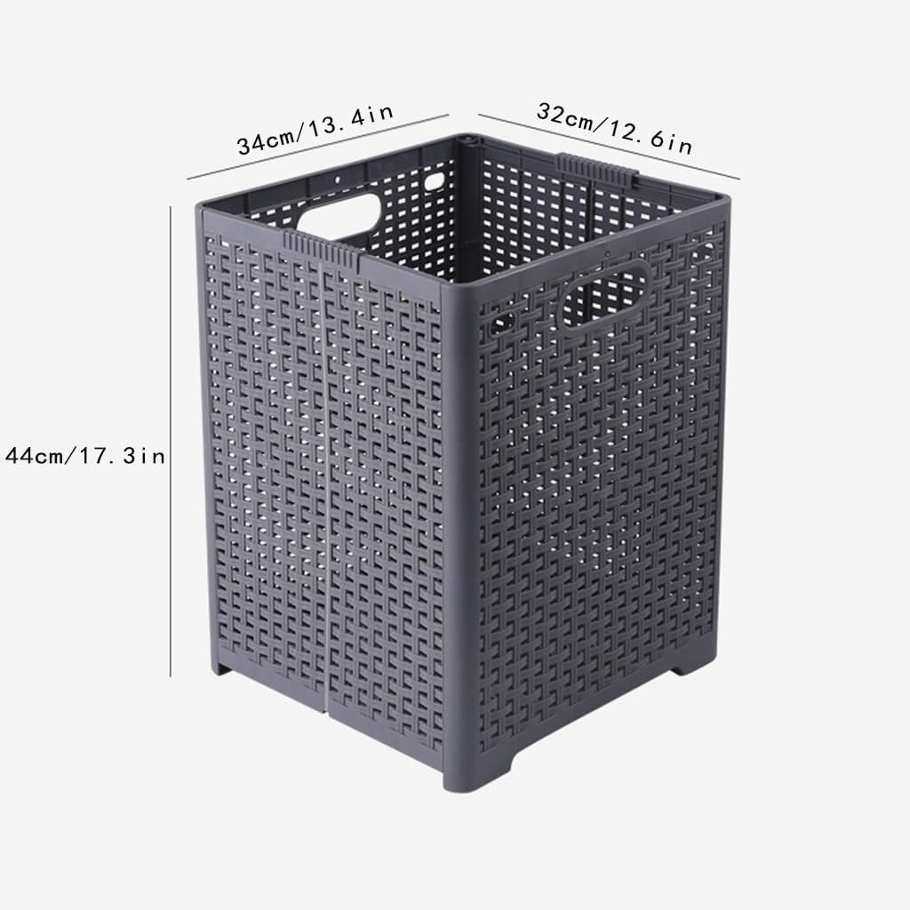 Cesto de ropa plegable de plástico con asas de transporte, cestas de almacenamiento plegables para la colada, cesto de ropa de esquina, contenedor de almacenamiento de doble uso para el hogar, baño, l