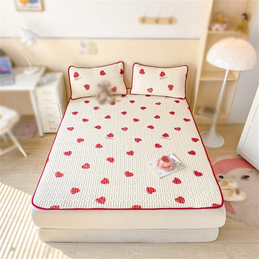 Printed Cool Feeling Mat Three-piece Bed Hat Sheets Cover Cute Wind Sweet image 5