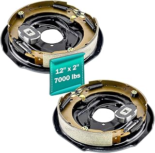 JAAutoparts 12x2 Electric Trailer Brake Assemblies for 7000 lb Axles - Pair Fits 6/8 Lug #42 Spline Drums, Replaces K23-181-00