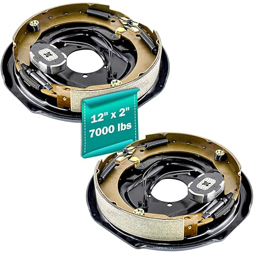 12" x 2" Electric Trailer Brake Assembly fits 7000 lbs Axle Trailers,Electric and Hydraulic Brake for One Pair- 23-108-00/23-181-00 Trailer Brakes