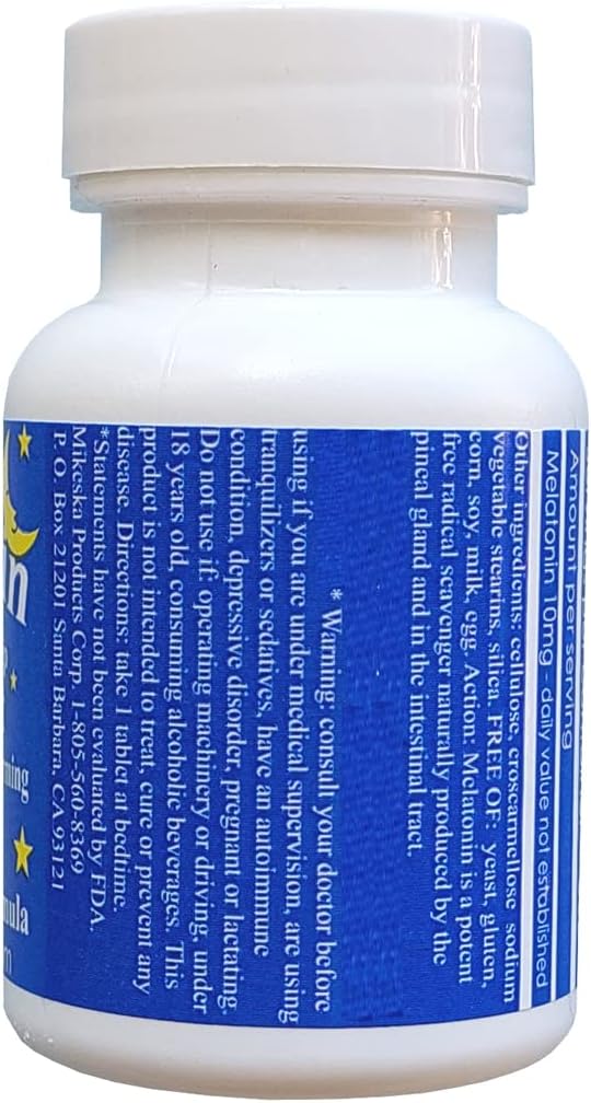Melatonin 10mg 500 Count Quick Dissolve Vegan Super Strength