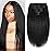 Seamless Clip In Hair Extensions Human Hair Invisible Pu Skin Weft Kinky Straight Seamless Clip Ins For Black Women Real Human Hair Extensions 8pcs With 18clips Per Set 120g (12inch,Natural Black)