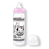 LittleForBig Adult Baby Bottle Ultra Printed Specialty Oversized Glass Feeding Bella Goth Brat Pattern