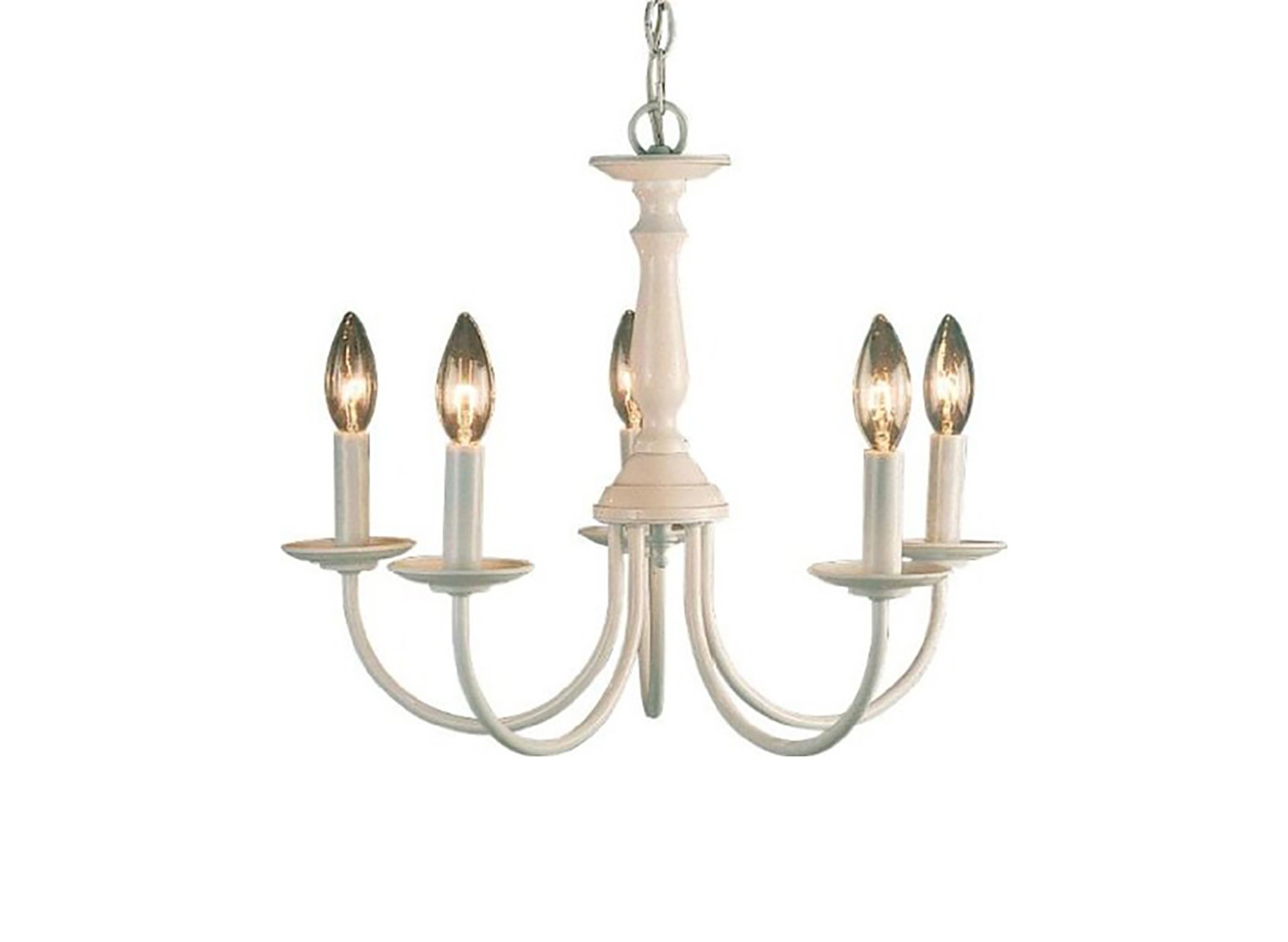 Volume Lighting V4515-6 5-Light White Chandelier, 18" x 18" x 15"