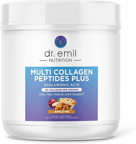 Miniatura 9 de DR. EMIL NUTRITION Polvo de péptidos de colágeno más mezcla de hongos inmunológicos, polvo de colágeno para mujeres con melena de león y polvo de
