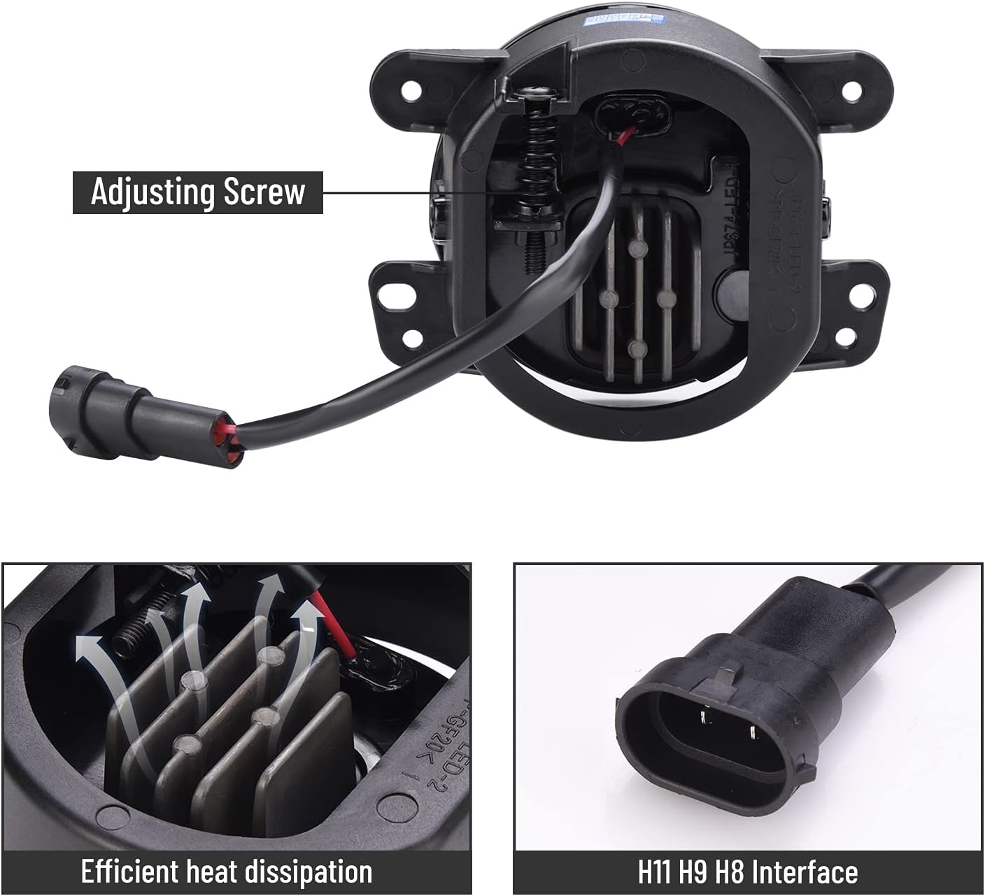 SIEMID LED Fog Lights Upgrade for Jee.p Wrangler,Grand Cherokee,Renegade,Dodg.e Journey,Charger,Magnum 2002 2003 2004 2005 2006 2007 2008 2009 2010 2011 2012 2013