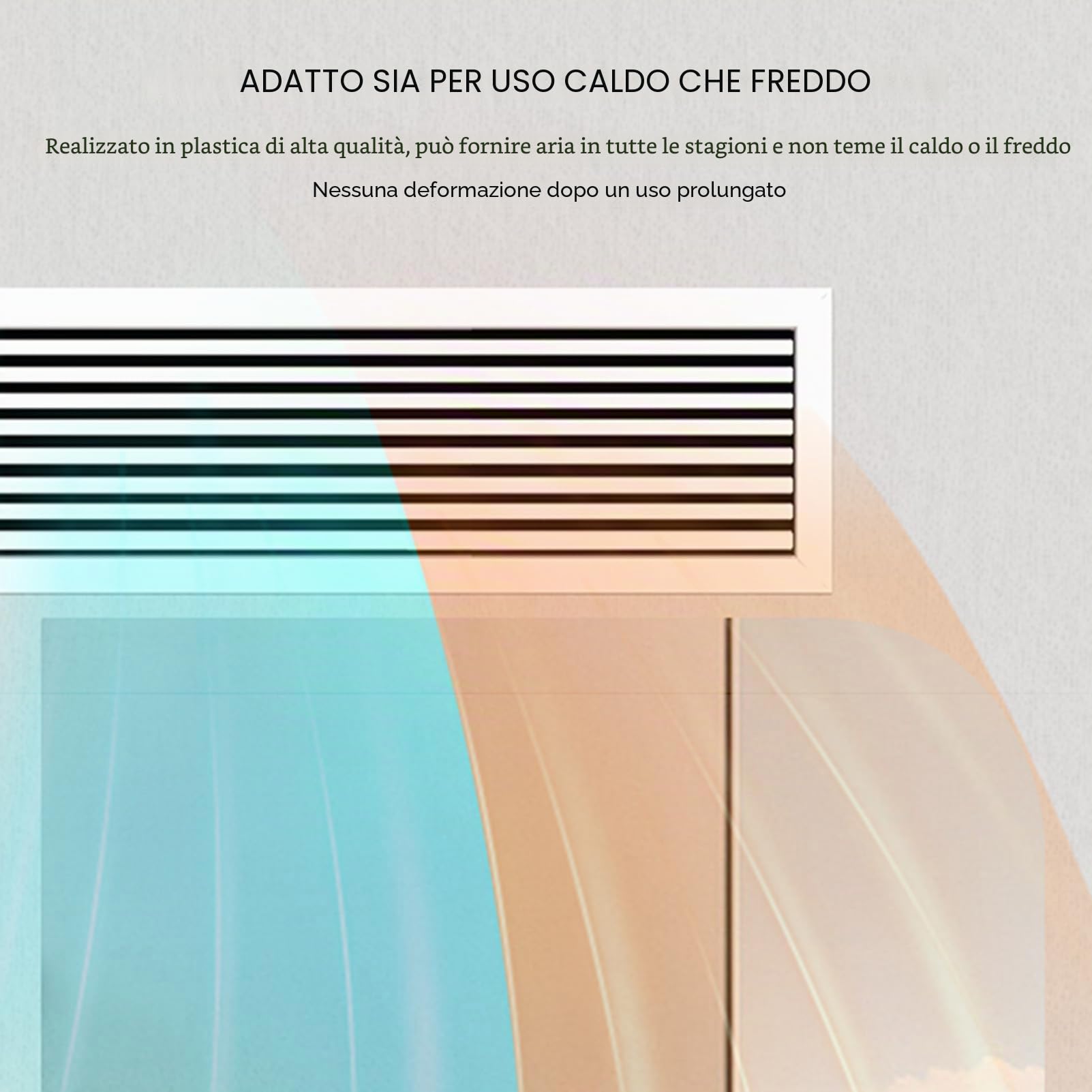 Griglia Decorativa di Uscita dell'Aria dell'Aria condizionata centralizzata in ABS,Griglia di Ventilazione delle persiane,Copertura Regolabile per Presa d'Aria Laterale o a soffitto