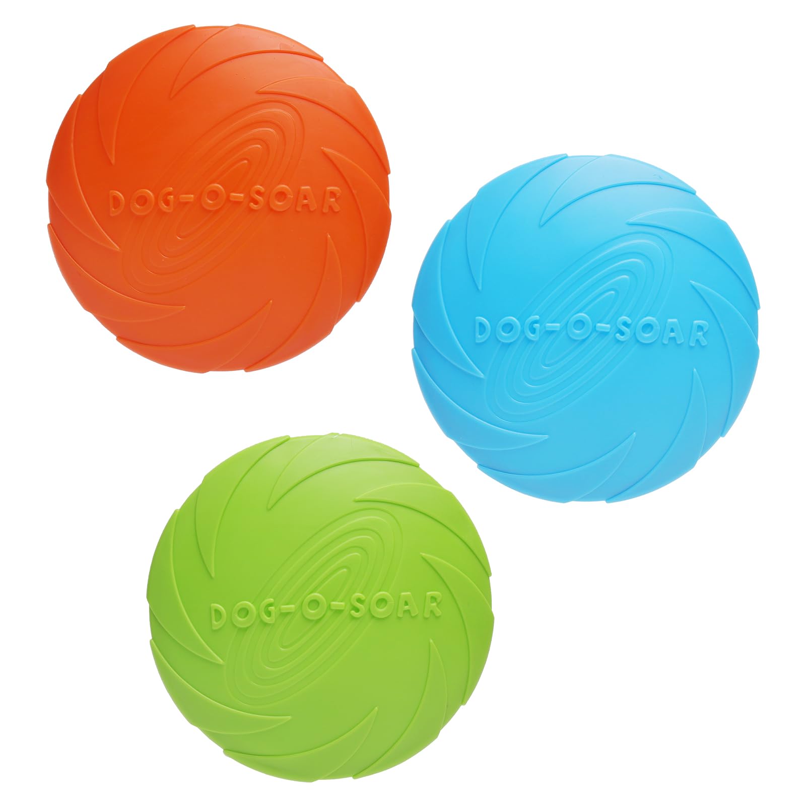 TNSLAND Frisbee Lot de 3 frisbees en Caoutchouc Naturel pour Chien 15 cm, Dog Disc idéal pour Les Jeux de Rapport