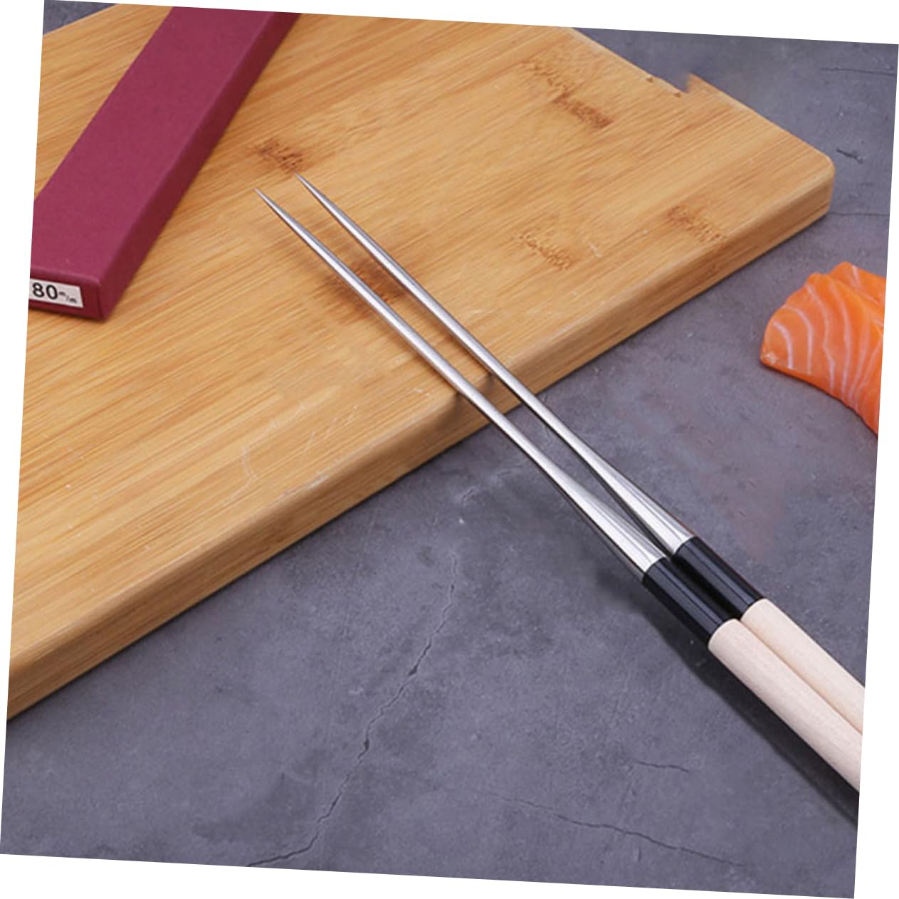 Baguettes Cuisine Japonaises à Pointe Fine en Acier Inoxydable 165 Mm, Légères et Réutilisables, pour Sashimi et Sushi la Maison Restauration,