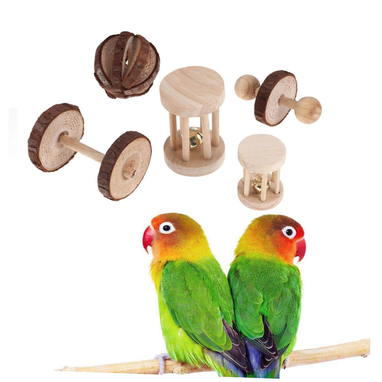 Angoily 18piezas Juguetes De Madera para Mascotas Juguetes De Masticar para Hámsters y Conejos Cuidado y Ejercicio Varios Estilos para Pequeños Animales como Cobayas y Loros