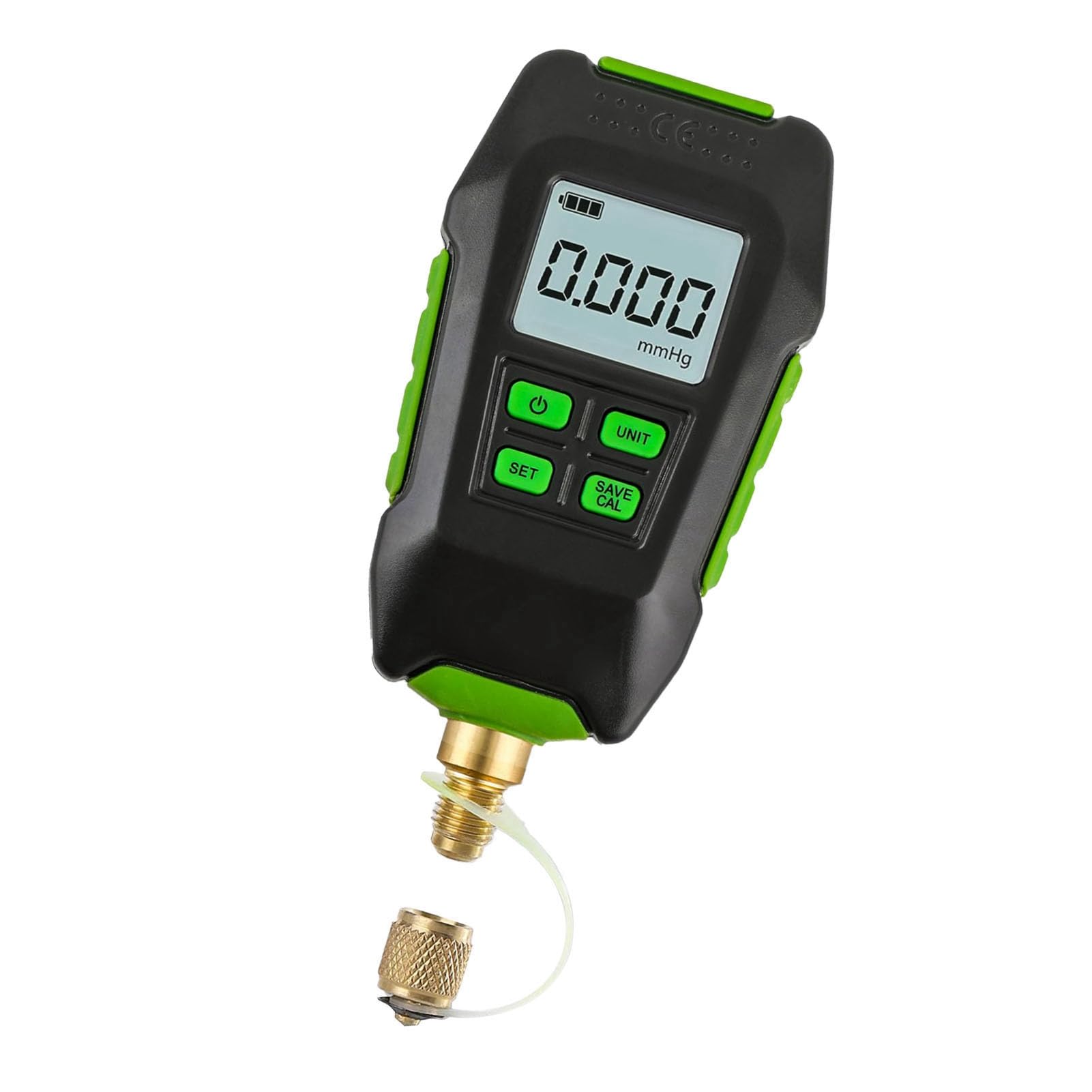 Digitales Vakuummessgerät, IP54 Wasserdichter Industrieller Vakuumtester mit Hintergrundbeleuchtetem Display, 0-10000 Pa Messbereich, Vakuum-Mikron-Messgerät für Atmosphärische