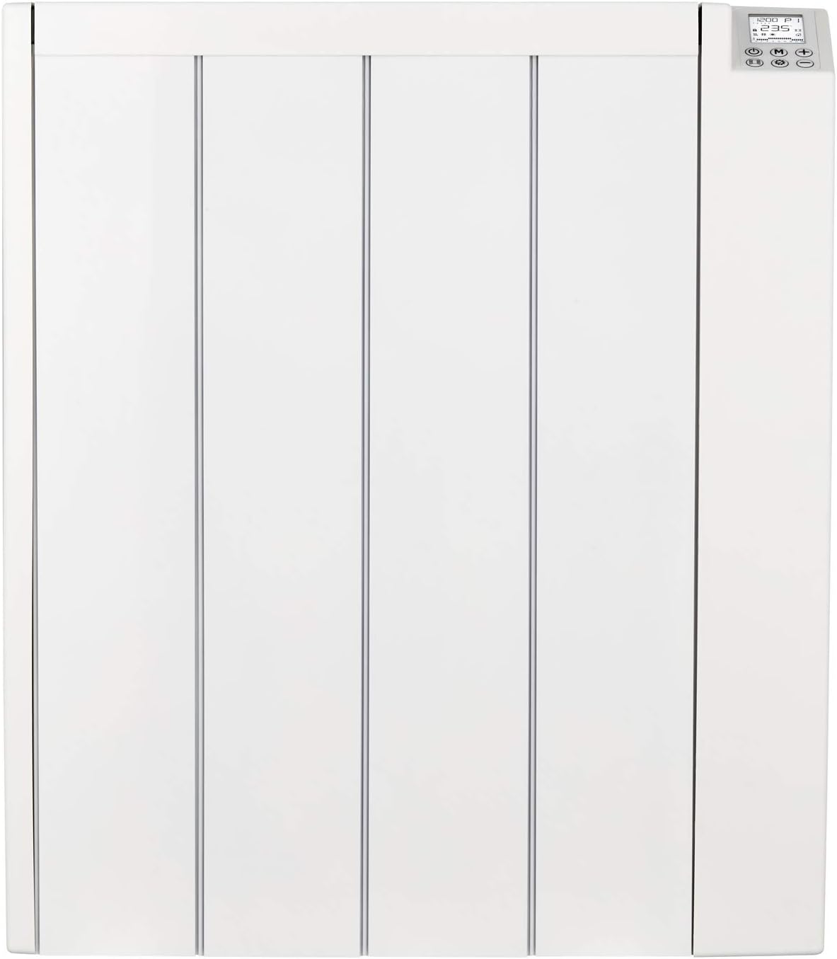 MYLEK Ceramic Panel Heater Radiator Electric with Programmable Digital Timer 1000w - Aluminium Wall Mounted Freestanding Slim White, IP24 Splashproof, LOT 20 Eco Design Energy Efficient (1000W)