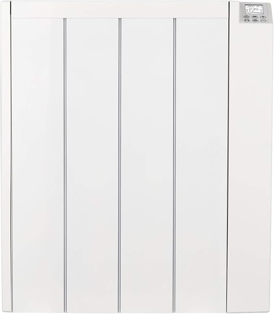 MYLEK Ceramic Panel Heater Radiator Electric with Programmable Digital Timer 1000w - Aluminium Wall Mounted Freestanding Slim White, IP24 Splashproof, LOT 20 Eco Design Energy Efficient (1000W)