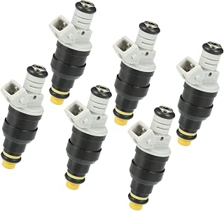 Fuel Injector No.E59E-9F593-A1A/E67E-9F593-B1B Fuel Injection Nozzle for Ford F-150 1987-1990 4.9L for Ford Bronco 4.9L 1987-1990 Gray 6 Pcs Benefit