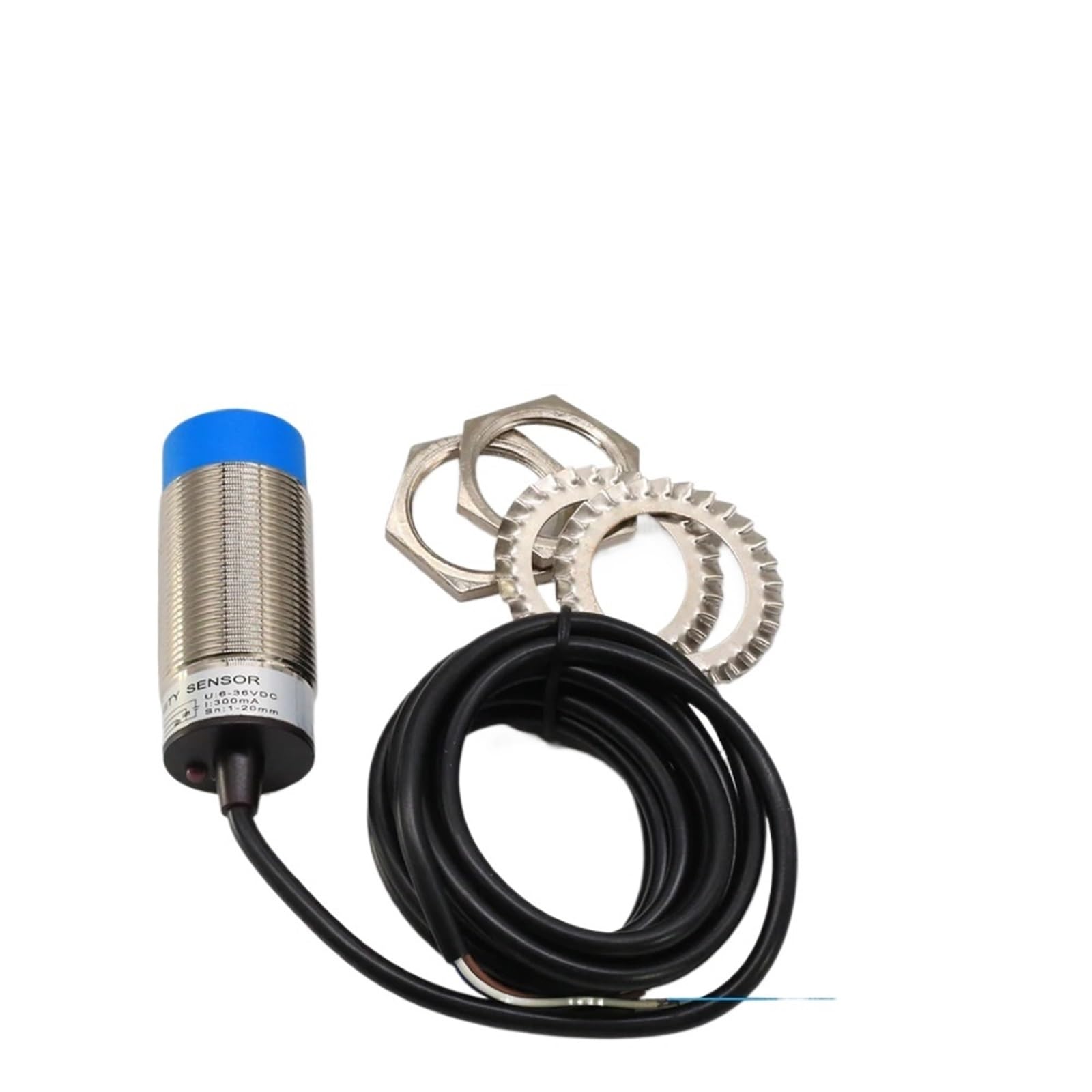 Sensor de proximidad Capacitivo M30, precisión de 10 mm y 20 mm, interruptores NPN, Longitud de línea: 2 m(Non-Shield (20mm),AC NO)