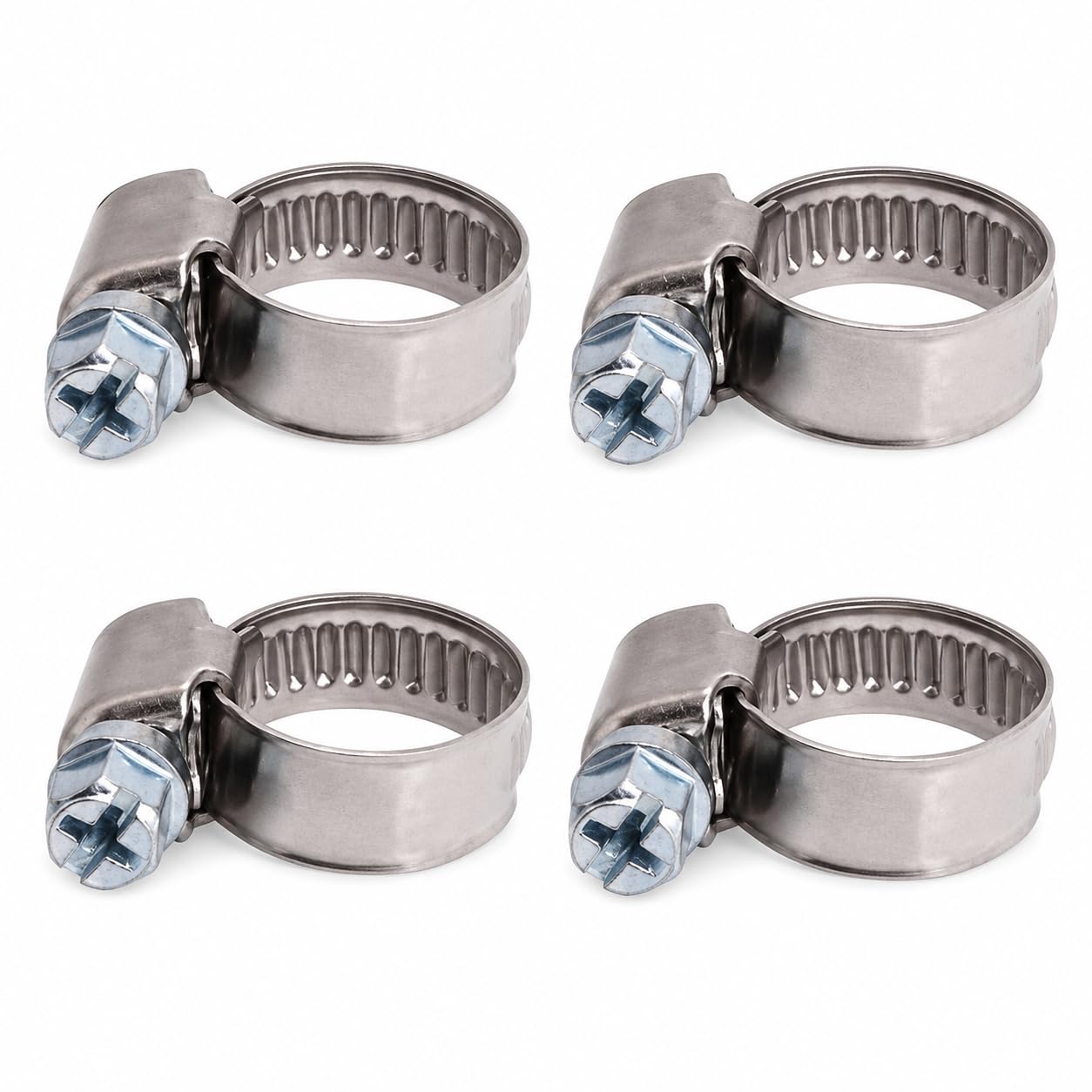 Stainless Steel Hose Clamps - 4 Pack -17