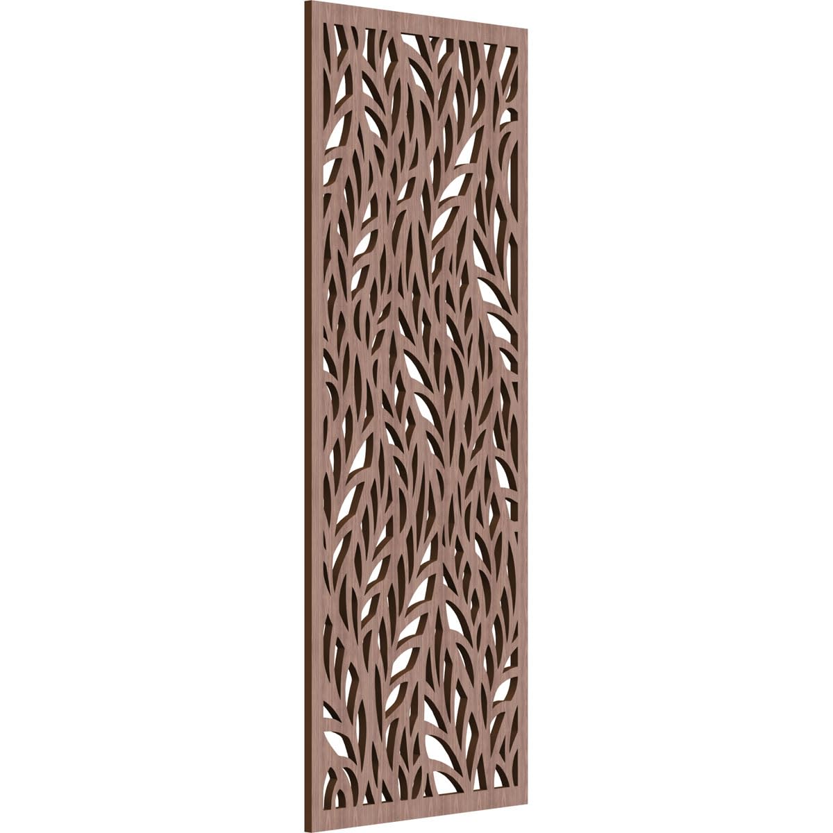 15 3/8"W x 39 3/8"H x 3/8"T Ortonville Decorative Fretwork Wood Wall Panels, Walnut