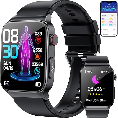 Reloj inteligente para hombres y mujeres, Bluetooth integrado, monitor de ritmo cardíaco, seguimiento de oxígeno en sangre, reloj inteligente