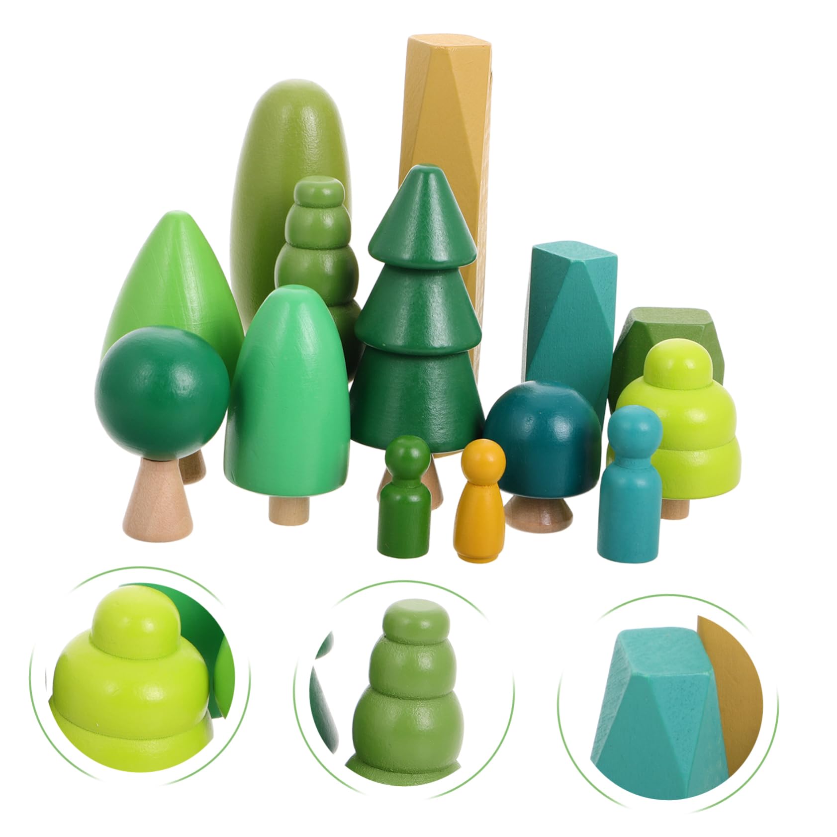 WOONEKY Mini Holzbaum Für Junge Mädchen Robustes Pädagogisches Spielzeug Hand-Augen-koordination Und Greiffähigkeit Für Vorschulkinder Und Kreative Spielzeit