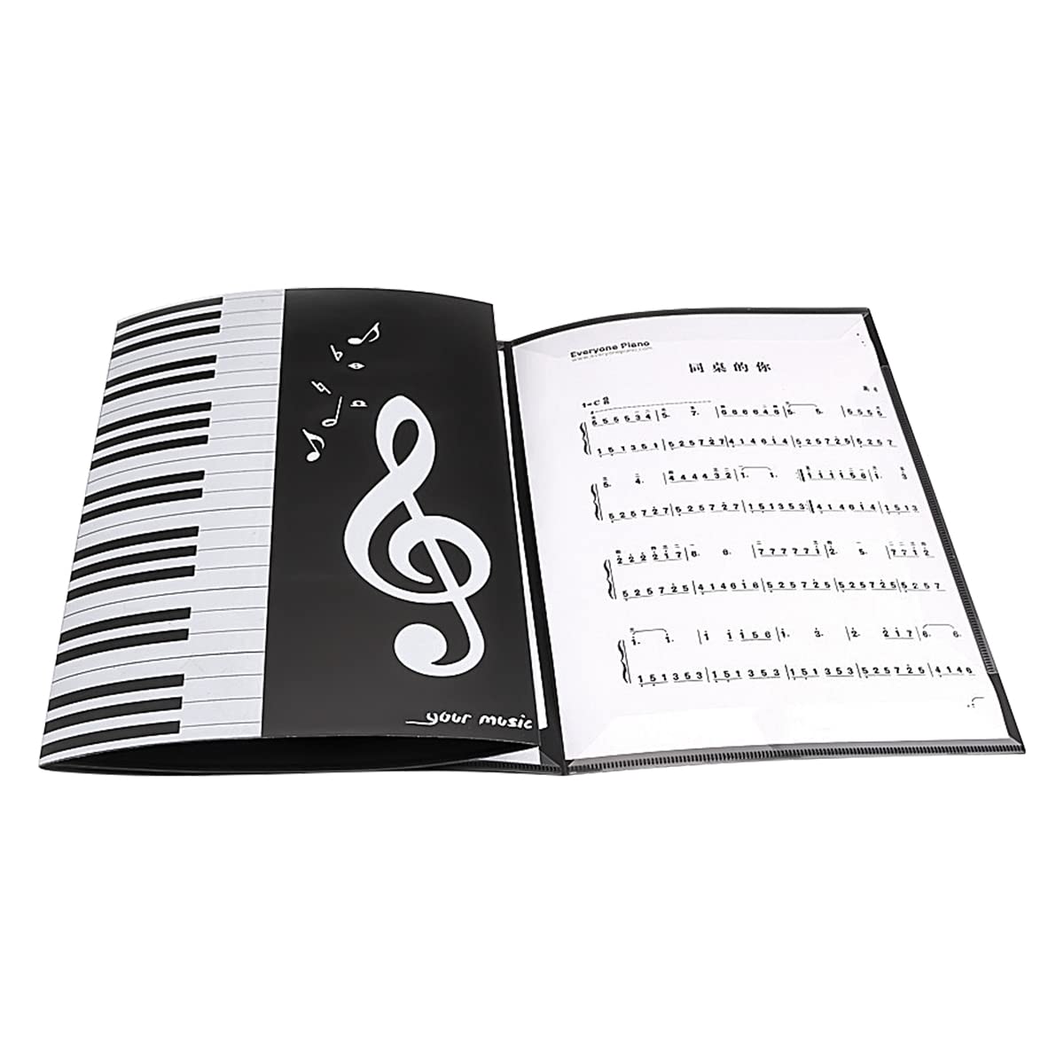 Alnicov Cartella Display Per Spartiti A4 – Portadocumenti Pieghevole A 4 Lati In PVC, Per Pianoforte E Strumenti Musicali