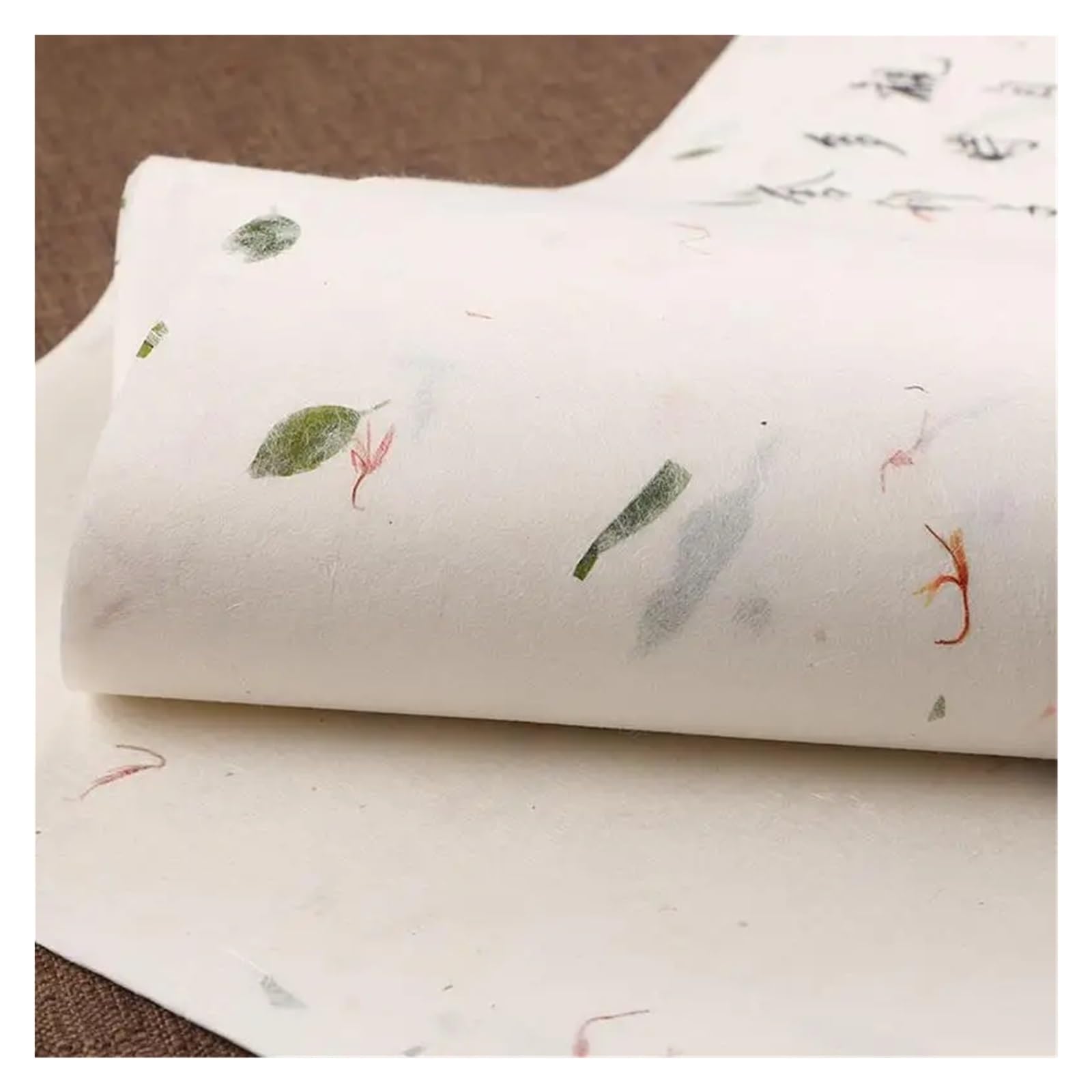 Ręcznie robiony papier ryżowy z włókien, Półdojrzały papier Xuan, opakowanie 100 sztuk w wielu rozmiarach, do malowania kaligraficznego DIY(D3)