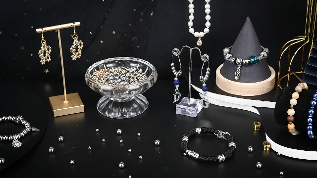 NBEADS 120 pz 12 Stili Perline in Lega di Stile Tibetano, Perline Europee in Argento Antico Perline con Foro Grande Perline Distanziatrici per La Creazione di Gioielli Fai-da-Te